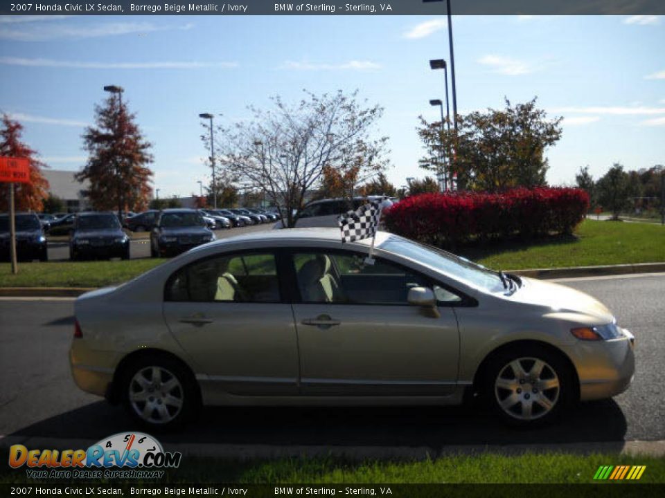 2007 Honda Civic LX Sedan Borrego Beige Metallic / Ivory Photo #6