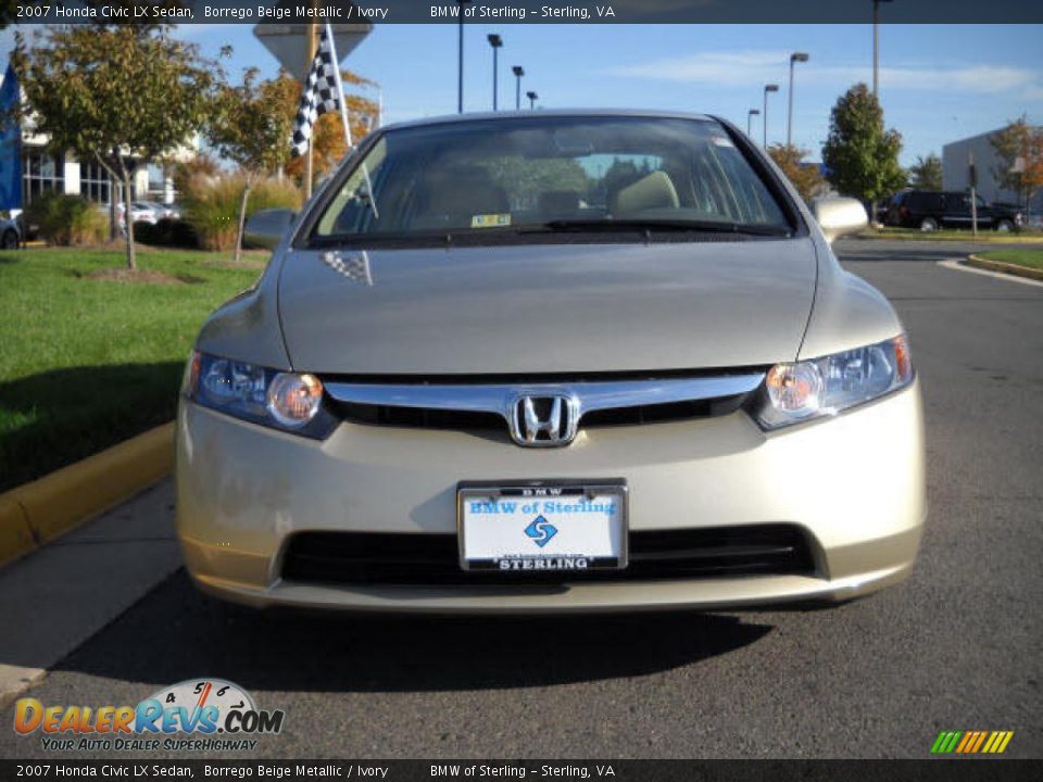 2007 Honda Civic LX Sedan Borrego Beige Metallic / Ivory Photo #8