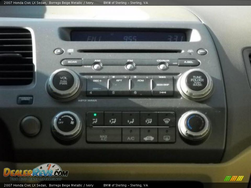 2007 Honda Civic LX Sedan Borrego Beige Metallic / Ivory Photo #11