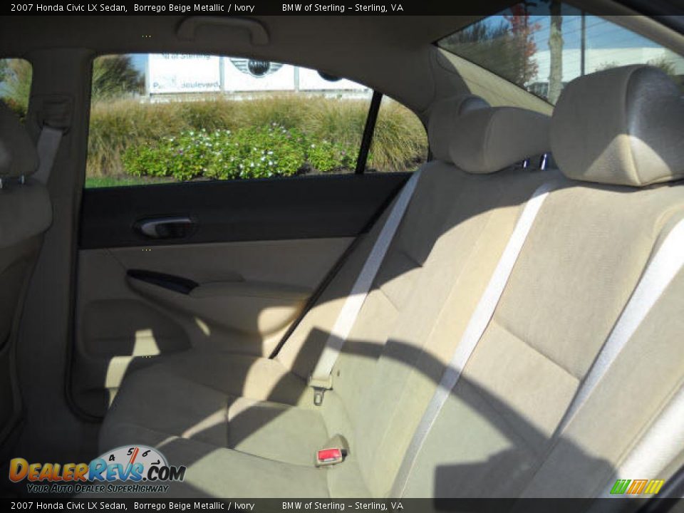 2007 Honda Civic LX Sedan Borrego Beige Metallic / Ivory Photo #12