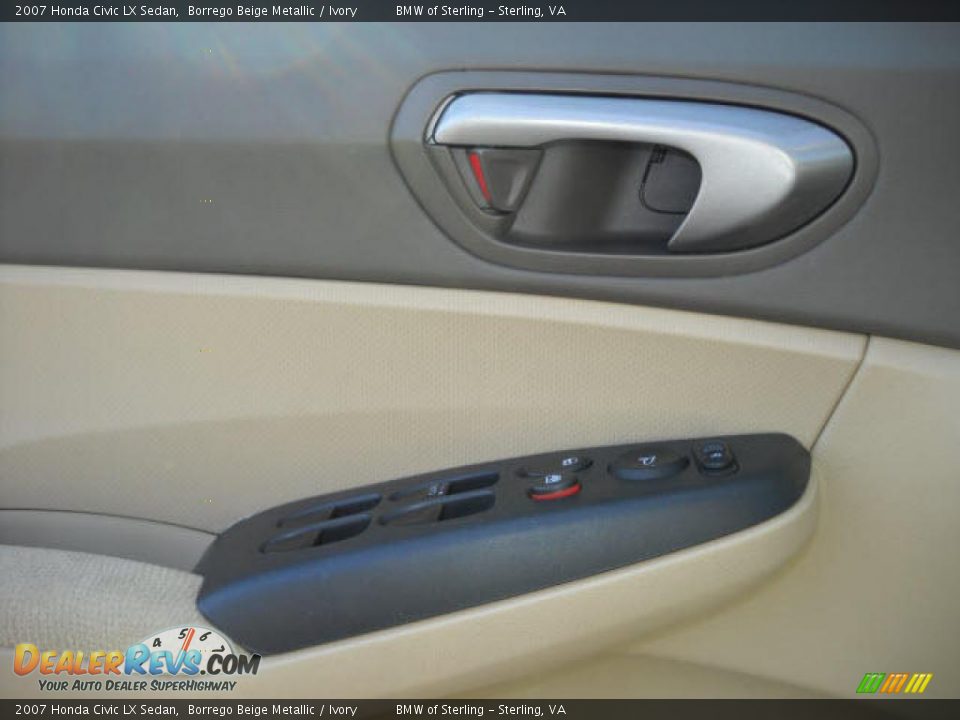 2007 Honda Civic LX Sedan Borrego Beige Metallic / Ivory Photo #13