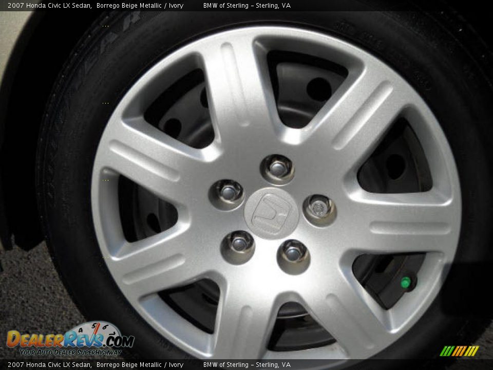 2007 Honda Civic LX Sedan Borrego Beige Metallic / Ivory Photo #15