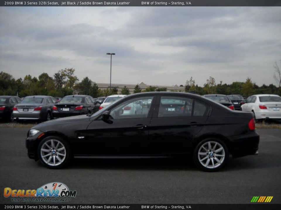 2009 BMW 3 Series 328i Sedan Jet Black / Saddle Brown Dakota Leather Photo #2