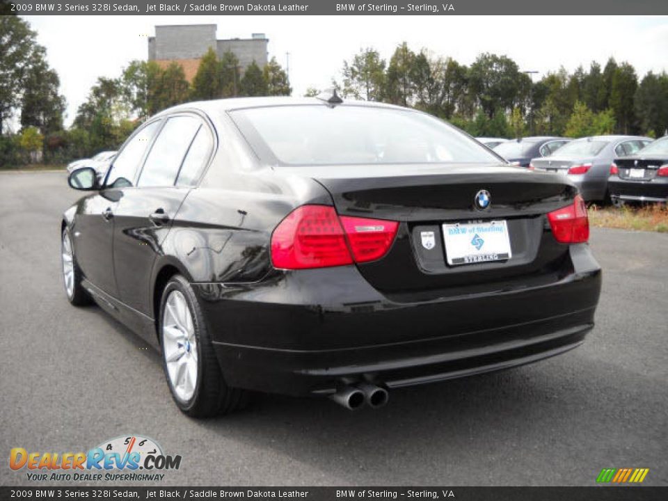 2009 BMW 3 Series 328i Sedan Jet Black / Saddle Brown Dakota Leather Photo #3