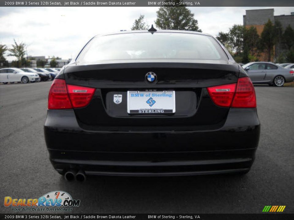 2009 BMW 3 Series 328i Sedan Jet Black / Saddle Brown Dakota Leather Photo #4