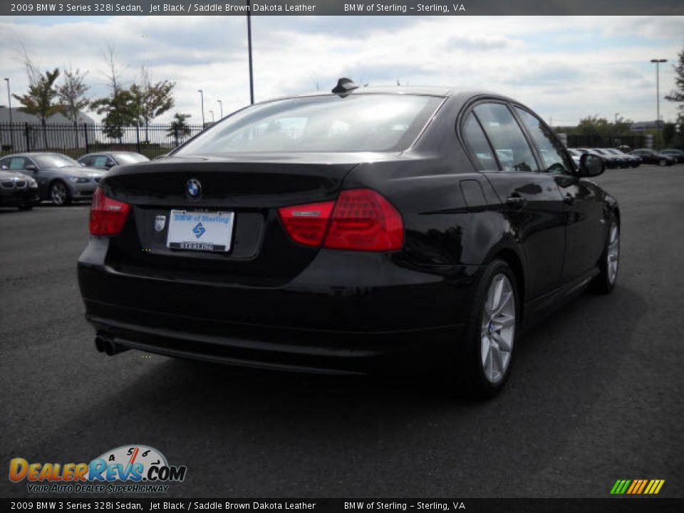 2009 BMW 3 Series 328i Sedan Jet Black / Saddle Brown Dakota Leather Photo #5