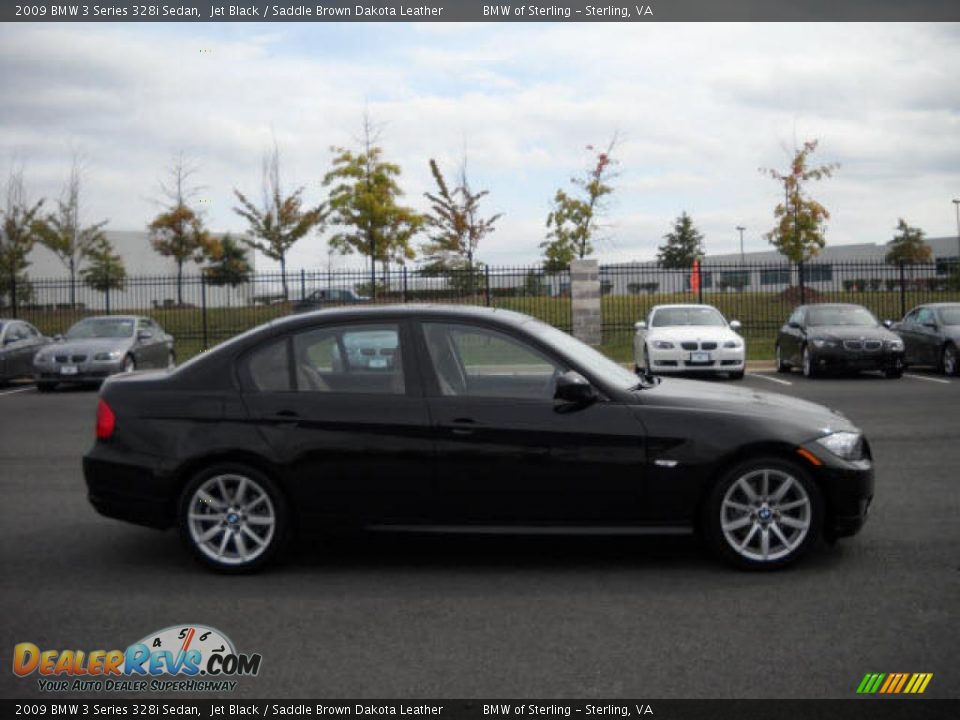 2009 BMW 3 Series 328i Sedan Jet Black / Saddle Brown Dakota Leather Photo #6