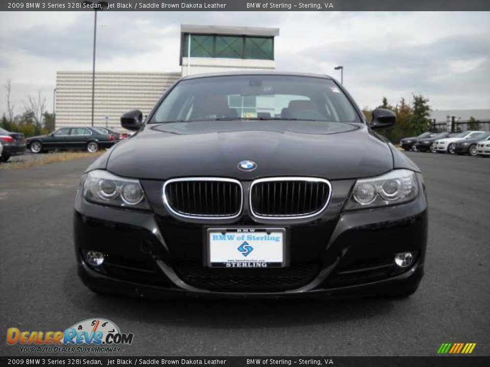 2009 BMW 3 Series 328i Sedan Jet Black / Saddle Brown Dakota Leather Photo #8