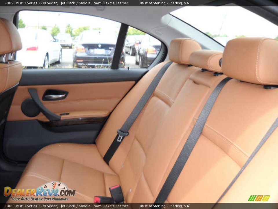 2009 BMW 3 Series 328i Sedan Jet Black / Saddle Brown Dakota Leather Photo #12