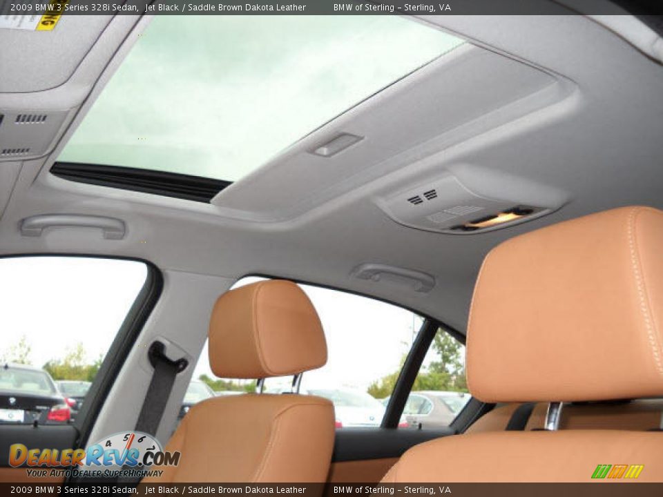 2009 BMW 3 Series 328i Sedan Jet Black / Saddle Brown Dakota Leather Photo #13