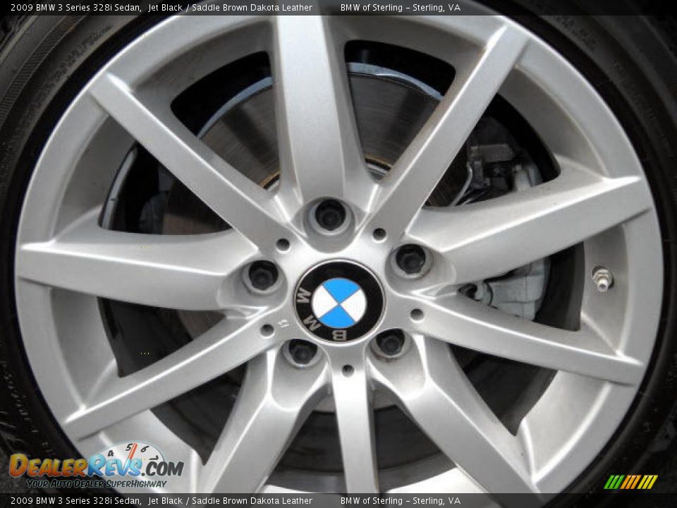 2009 BMW 3 Series 328i Sedan Jet Black / Saddle Brown Dakota Leather Photo #15