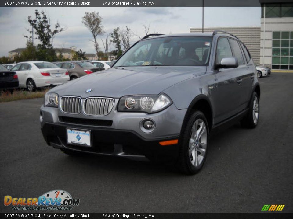 2007 BMW X3 3.0si Silver Grey Metallic / Black Photo #1