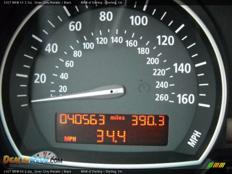 2007 BMW X3 3.0si Silver Grey Metallic / Black Photo #16