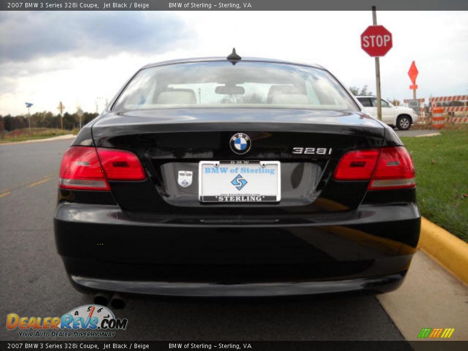 2007 BMW 3 Series 328i Coupe Jet Black / Beige Photo #4