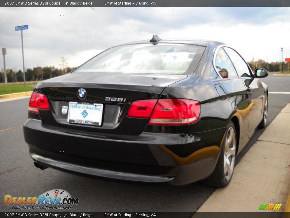 2007 BMW 3 Series 328i Coupe Jet Black / Beige Photo #5