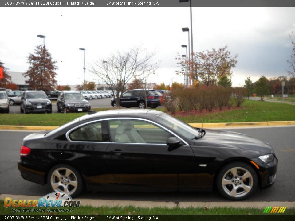 2007 BMW 3 Series 328i Coupe Jet Black / Beige Photo #6