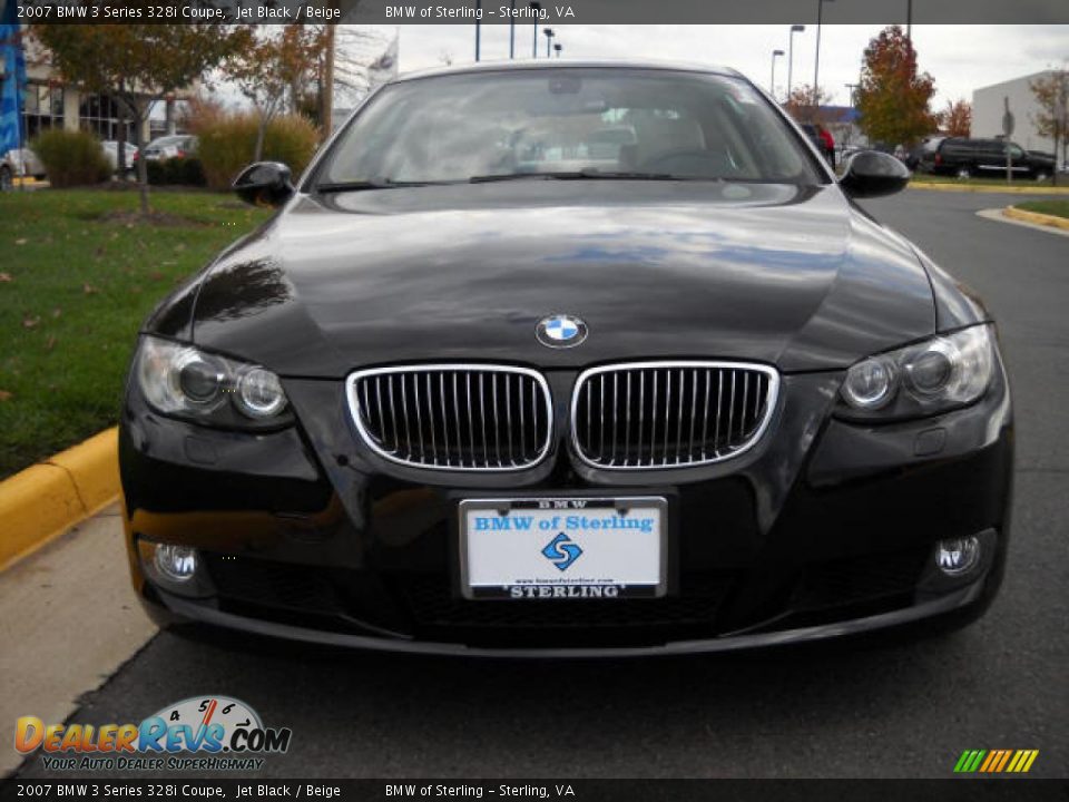 2007 BMW 3 Series 328i Coupe Jet Black / Beige Photo #8