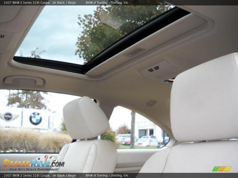 2007 BMW 3 Series 328i Coupe Jet Black / Beige Photo #13