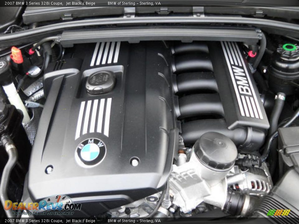 2007 BMW 3 Series 328i Coupe Jet Black / Beige Photo #14