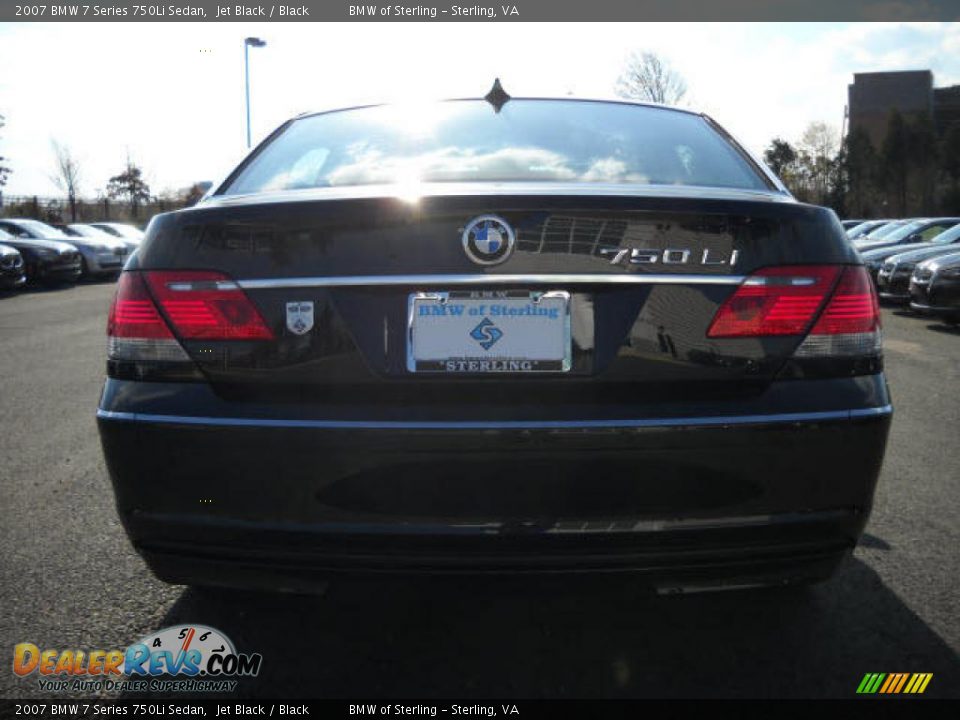 2007 BMW 7 Series 750Li Sedan Jet Black / Black Photo #4