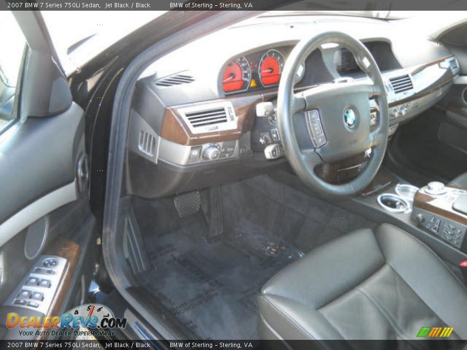 2007 BMW 7 Series 750Li Sedan Jet Black / Black Photo #9