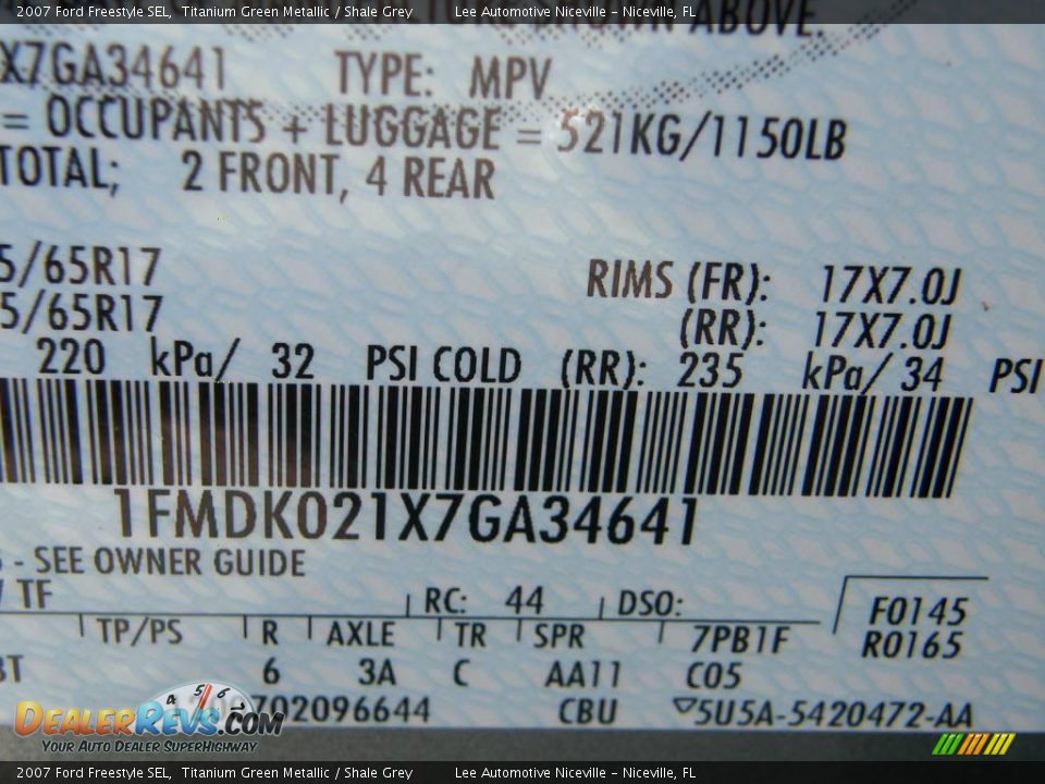 2007 Ford Freestyle SEL Titanium Green Metallic / Shale Grey Photo #31