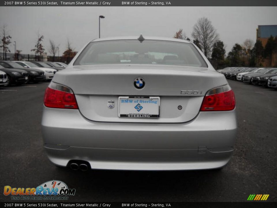 2007 BMW 5 Series 530i Sedan Titanium Silver Metallic / Grey Photo #4