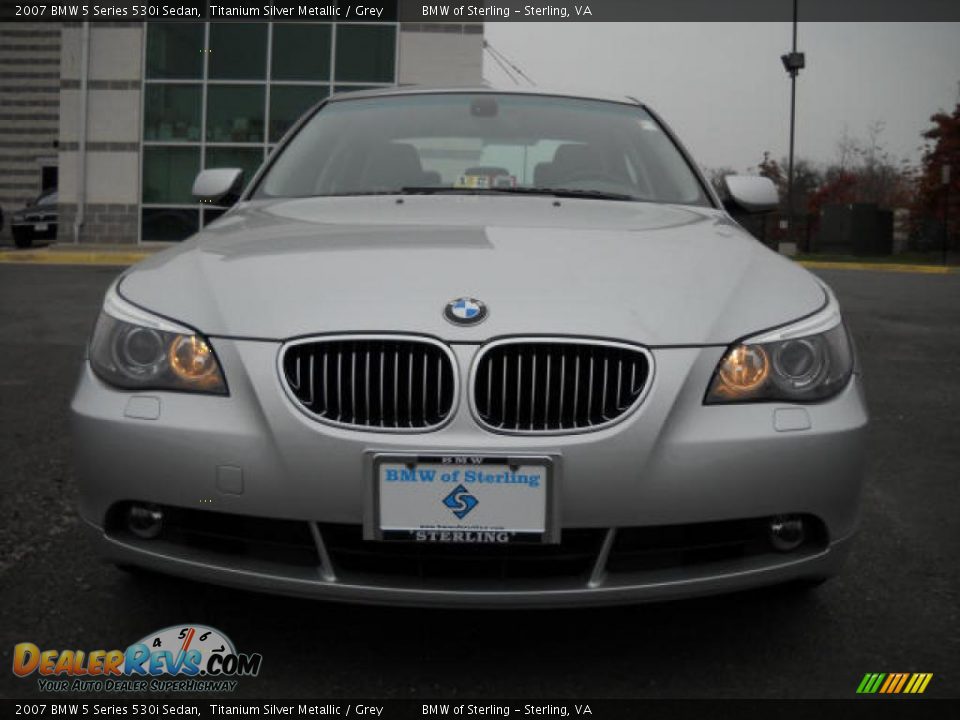 2007 BMW 5 Series 530i Sedan Titanium Silver Metallic / Grey Photo #8
