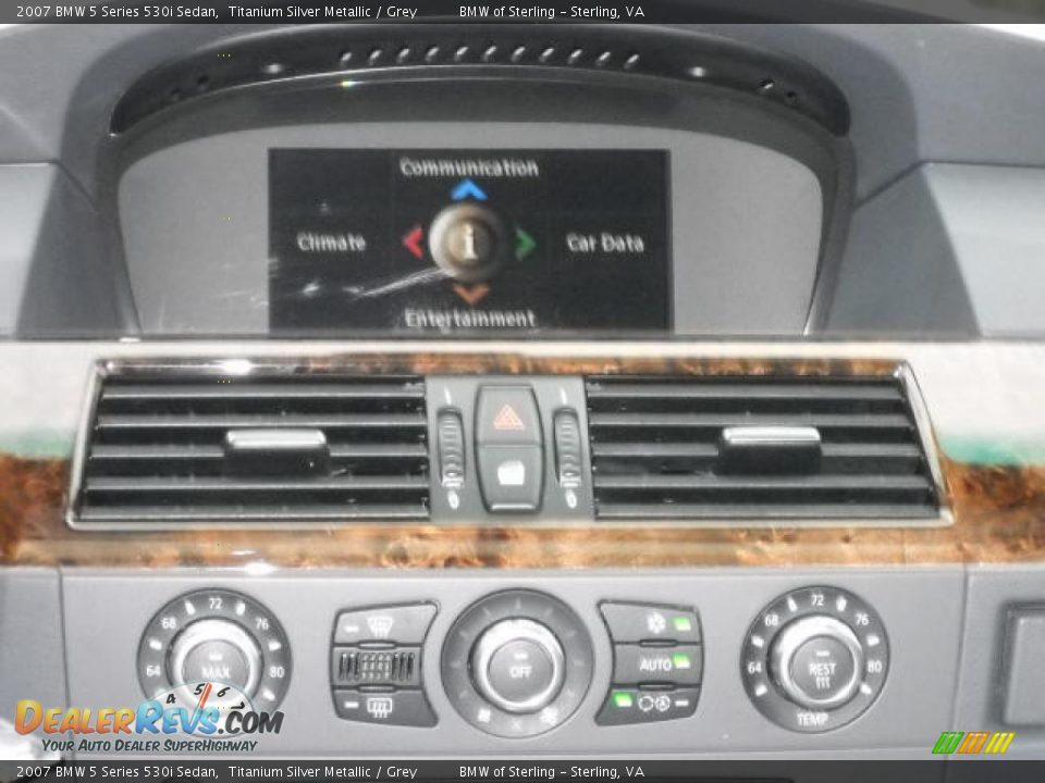 2007 BMW 5 Series 530i Sedan Titanium Silver Metallic / Grey Photo #11