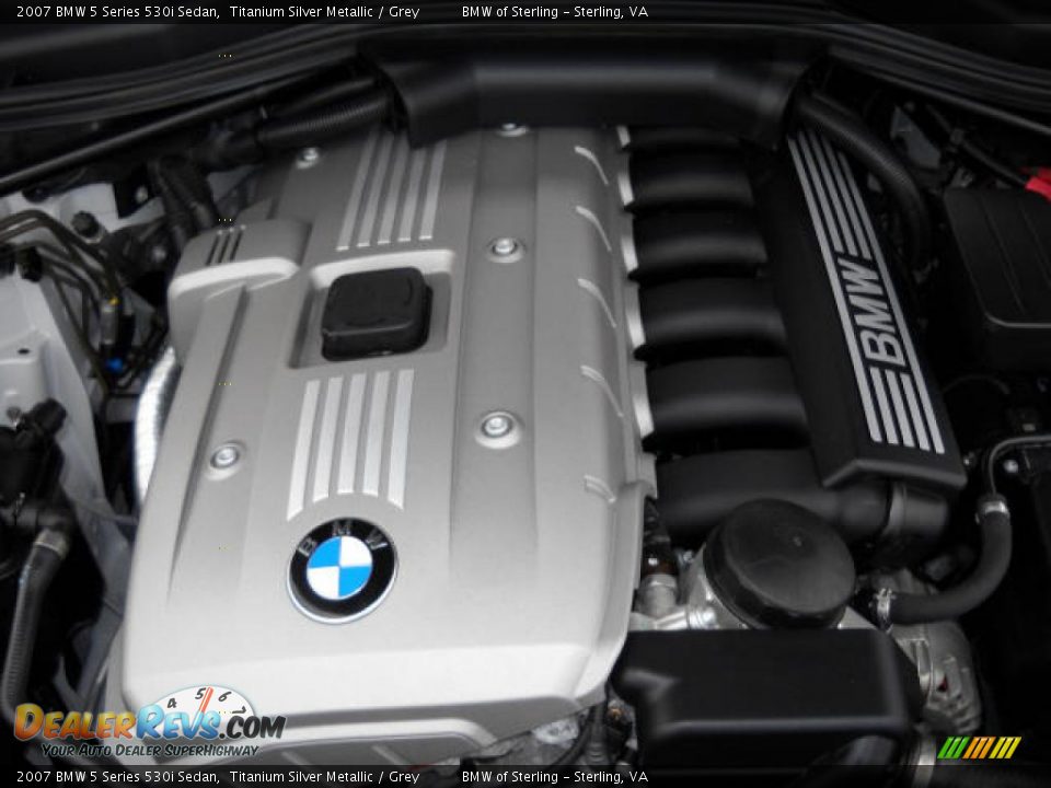 2007 BMW 5 Series 530i Sedan Titanium Silver Metallic / Grey Photo #14