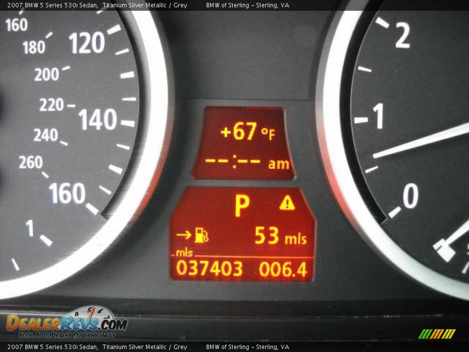 2007 BMW 5 Series 530i Sedan Titanium Silver Metallic / Grey Photo #16