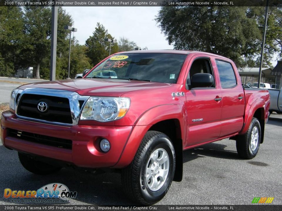2008 Toyota Tacoma V6 SR5 PreRunner Double Cab Impulse Red Pearl / Graphite Gray Photo #1