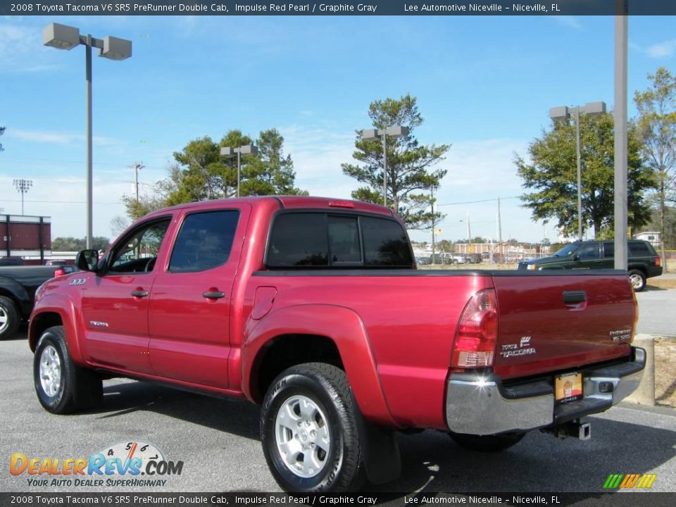 2008 Toyota Tacoma V6 SR5 PreRunner Double Cab Impulse Red Pearl / Graphite Gray Photo #3