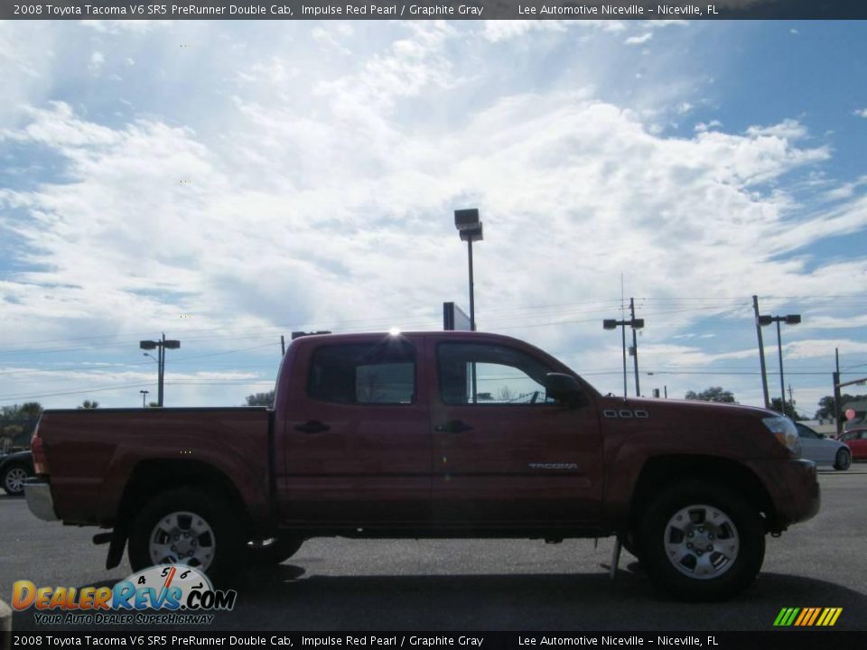 2008 Toyota Tacoma V6 SR5 PreRunner Double Cab Impulse Red Pearl / Graphite Gray Photo #6