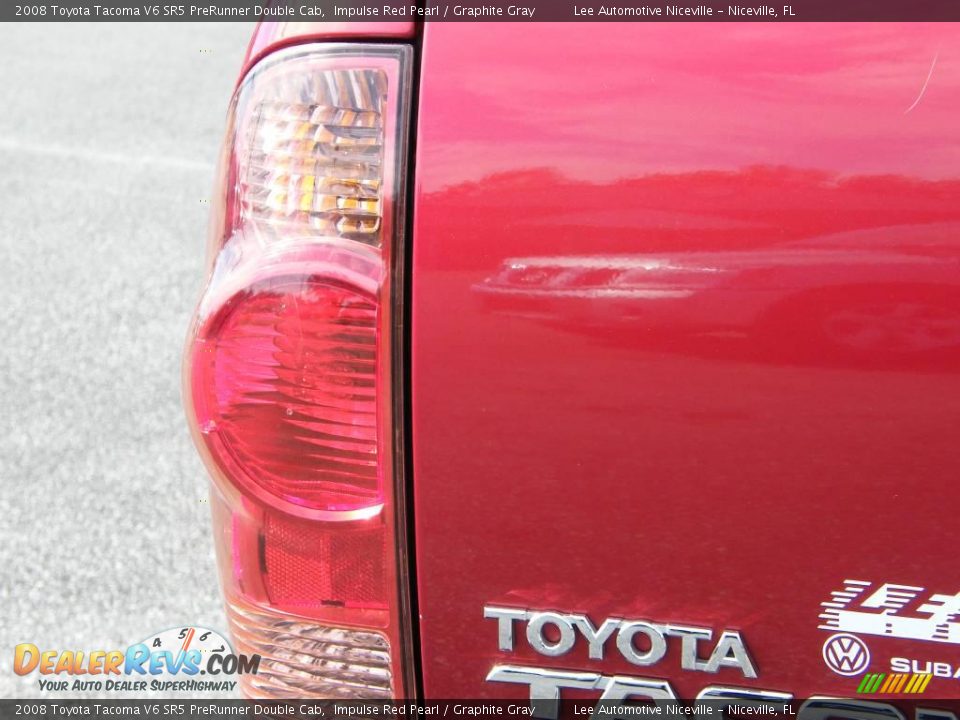 2008 Toyota Tacoma V6 SR5 PreRunner Double Cab Impulse Red Pearl / Graphite Gray Photo #10