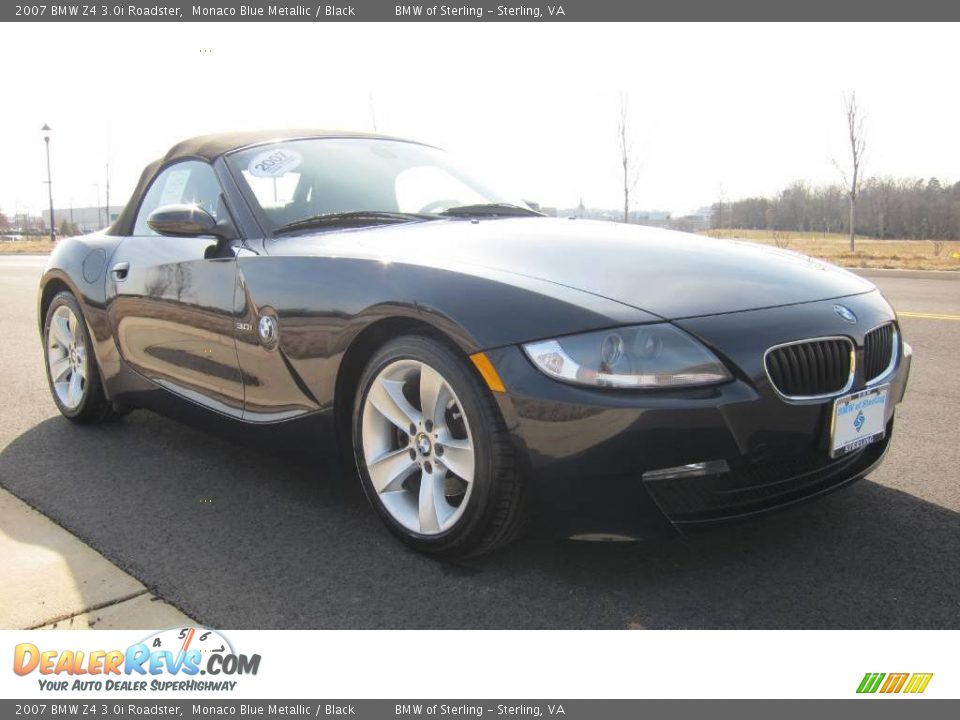 2007 BMW Z4 3.0i Roadster Monaco Blue Metallic / Black Photo #28