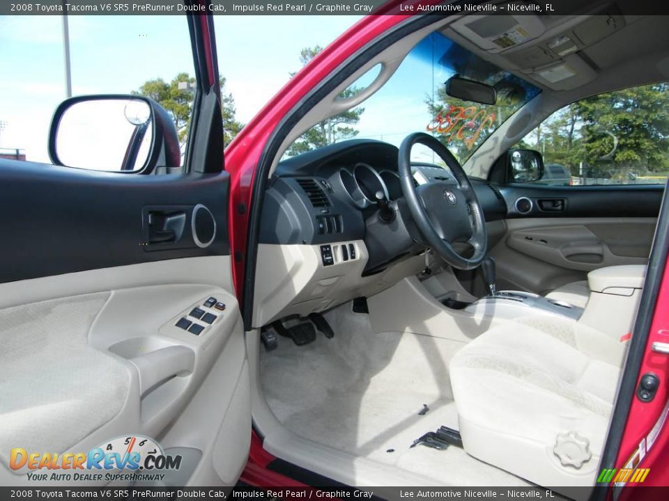 2008 Toyota Tacoma V6 SR5 PreRunner Double Cab Impulse Red Pearl / Graphite Gray Photo #13