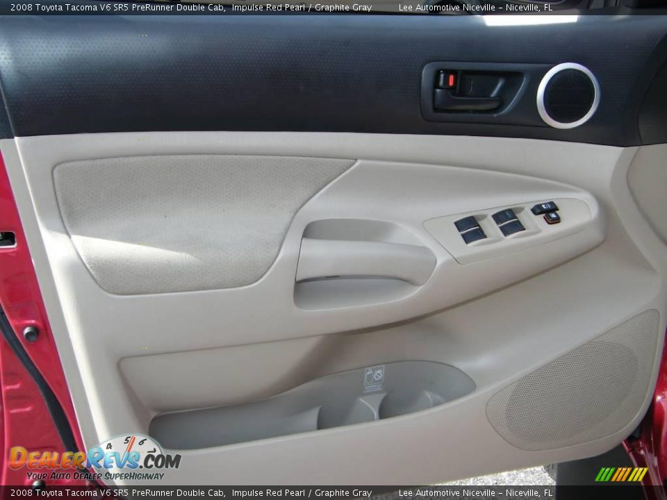 2008 Toyota Tacoma V6 SR5 PreRunner Double Cab Impulse Red Pearl / Graphite Gray Photo #17