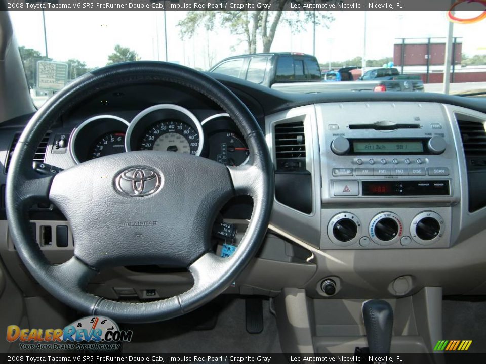 2008 Toyota Tacoma V6 SR5 PreRunner Double Cab Impulse Red Pearl / Graphite Gray Photo #18
