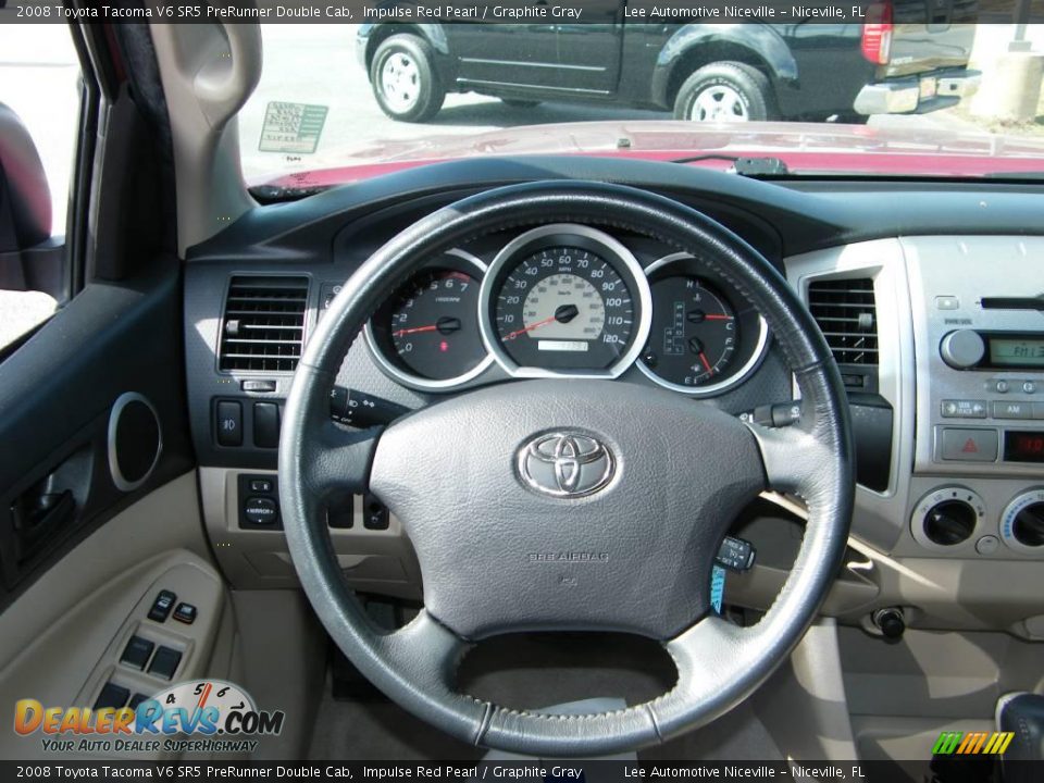 2008 Toyota Tacoma V6 SR5 PreRunner Double Cab Impulse Red Pearl / Graphite Gray Photo #19