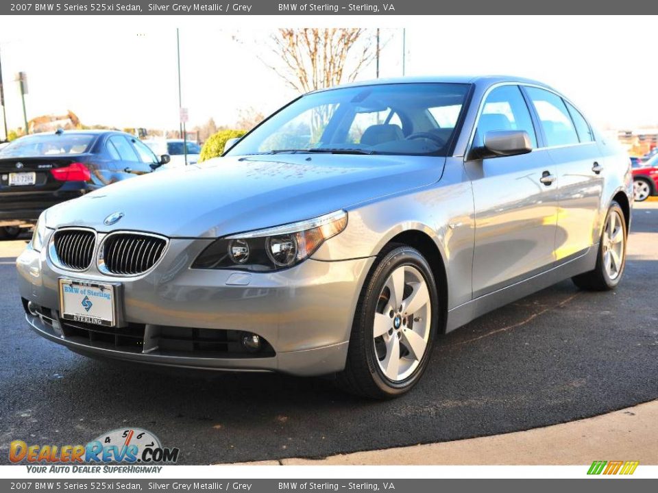 2007 BMW 5 Series 525xi Sedan Silver Grey Metallic / Grey Photo #1