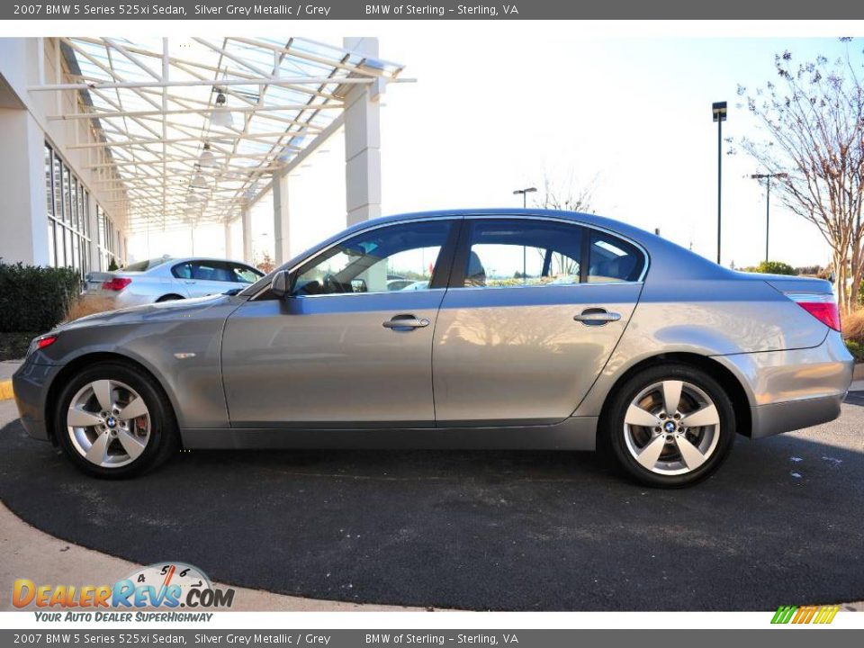 2007 BMW 5 Series 525xi Sedan Silver Grey Metallic / Grey Photo #2