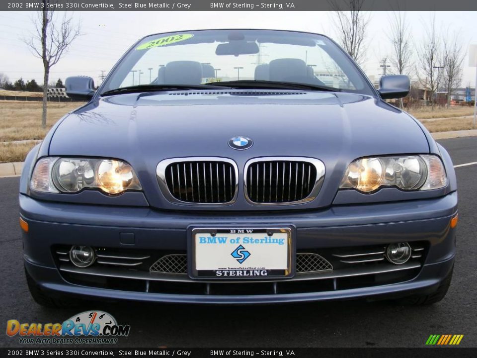 2002 BMW 3 Series 330i Convertible Steel Blue Metallic / Grey Photo #2