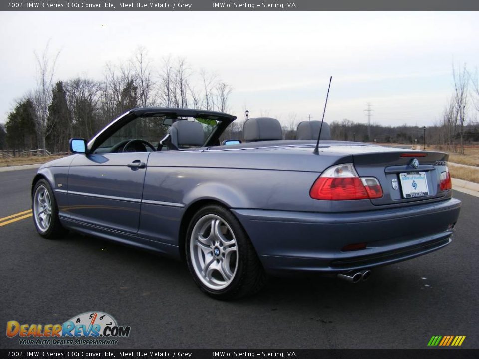 2002 BMW 3 Series 330i Convertible Steel Blue Metallic / Grey Photo #7