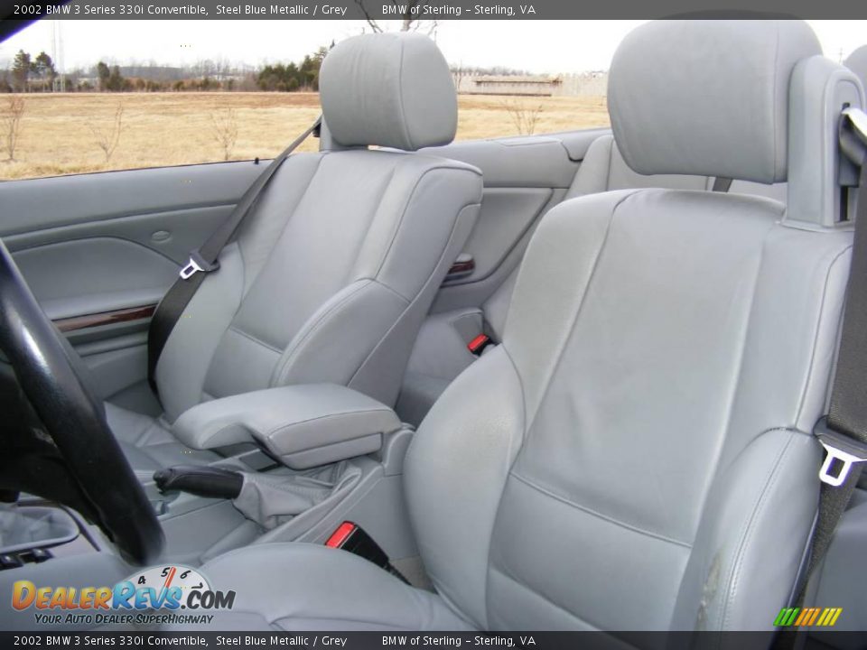 2002 BMW 3 Series 330i Convertible Steel Blue Metallic / Grey Photo #16