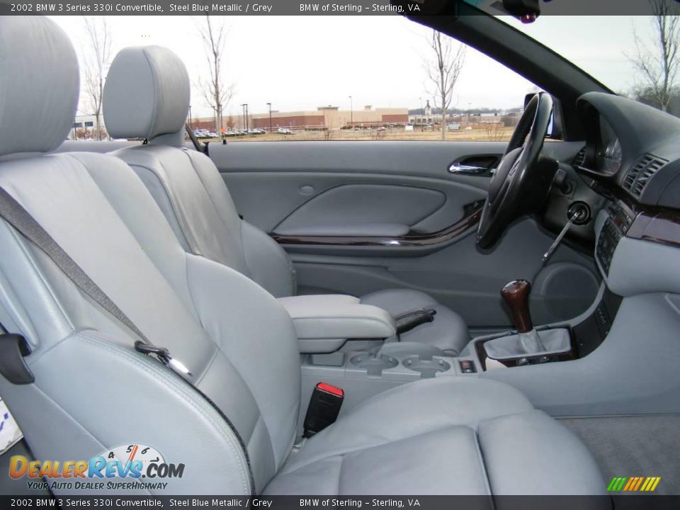 2002 BMW 3 Series 330i Convertible Steel Blue Metallic / Grey Photo #20