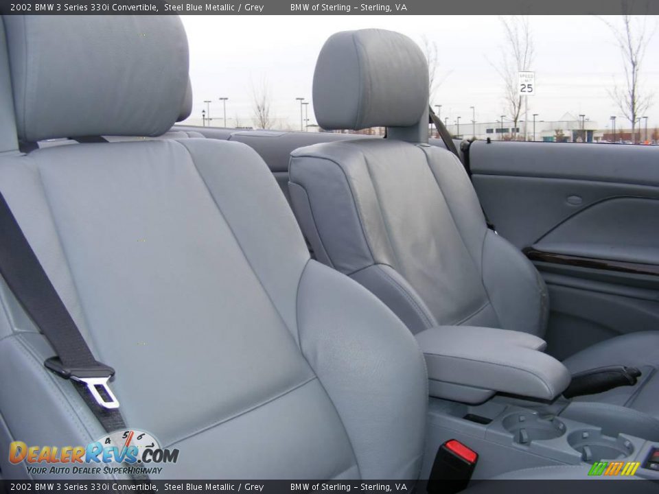 2002 BMW 3 Series 330i Convertible Steel Blue Metallic / Grey Photo #21