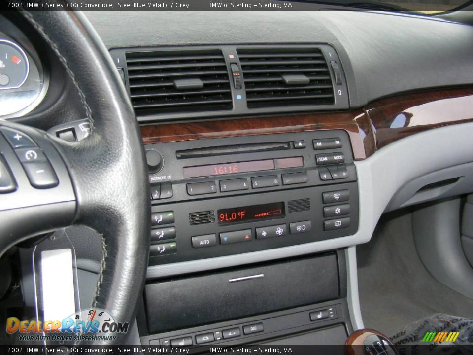 2002 BMW 3 Series 330i Convertible Steel Blue Metallic / Grey Photo #23