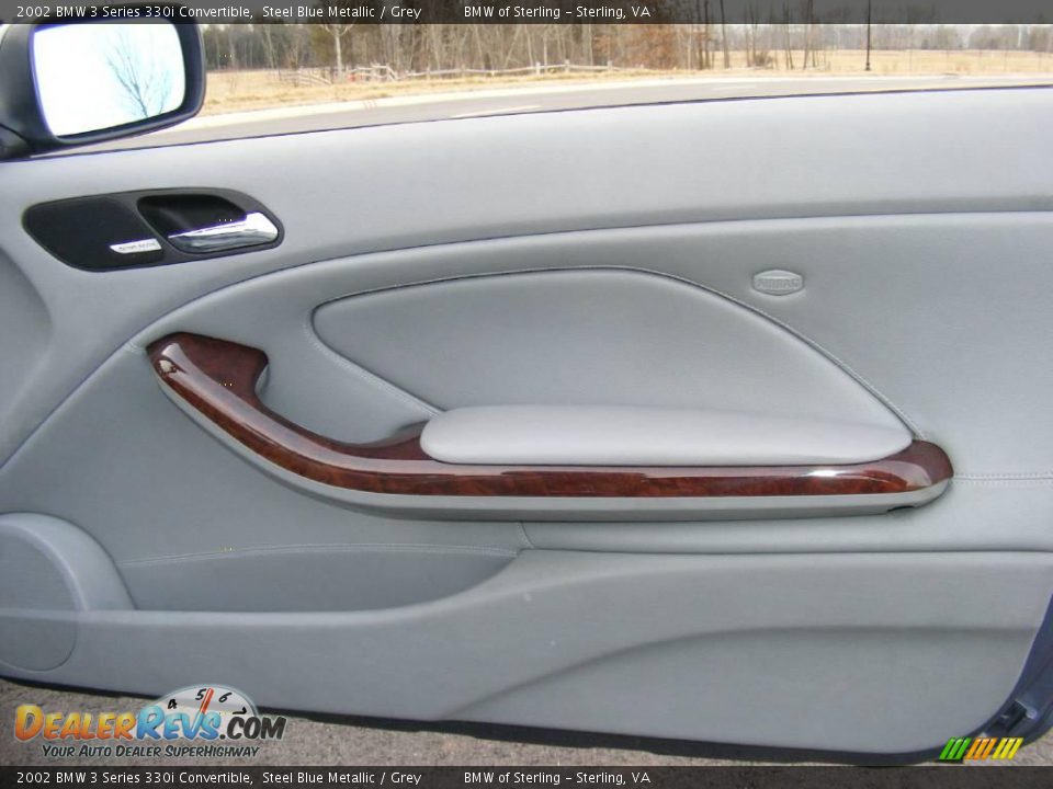 2002 BMW 3 Series 330i Convertible Steel Blue Metallic / Grey Photo #31