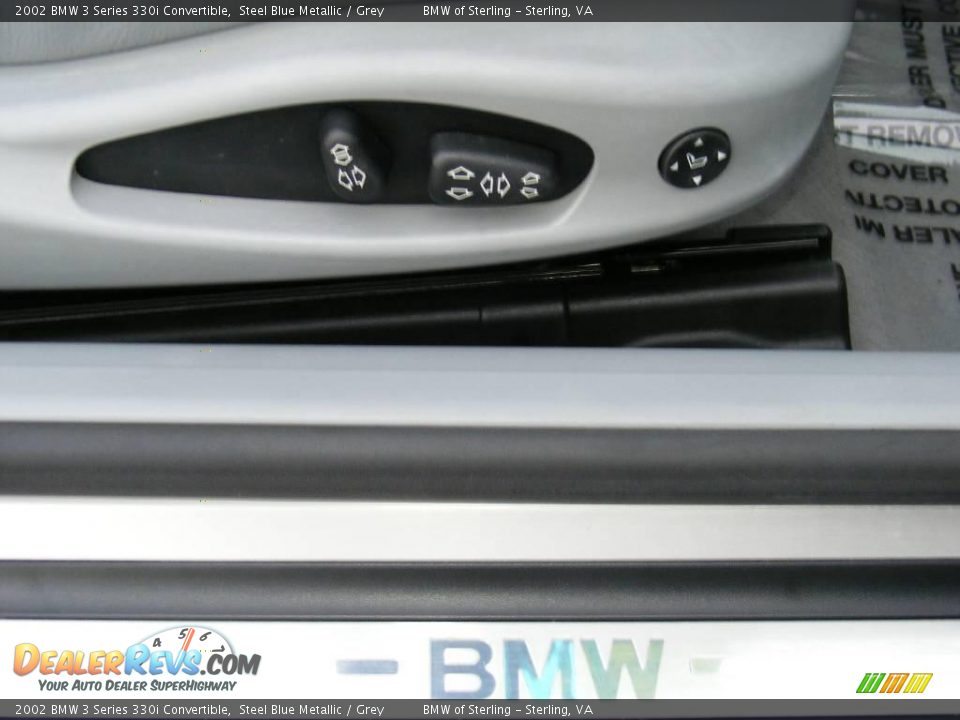 2002 BMW 3 Series 330i Convertible Steel Blue Metallic / Grey Photo #33